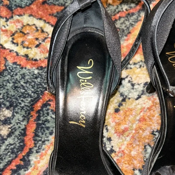 Wild Pair Black Floral Heels - Picture 2 of 9